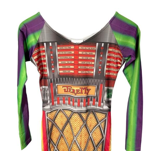 Adidas Originals Jeremy Scott jukebox Dress x29867 Retro Art to Wear Small - Picture 3 of 15